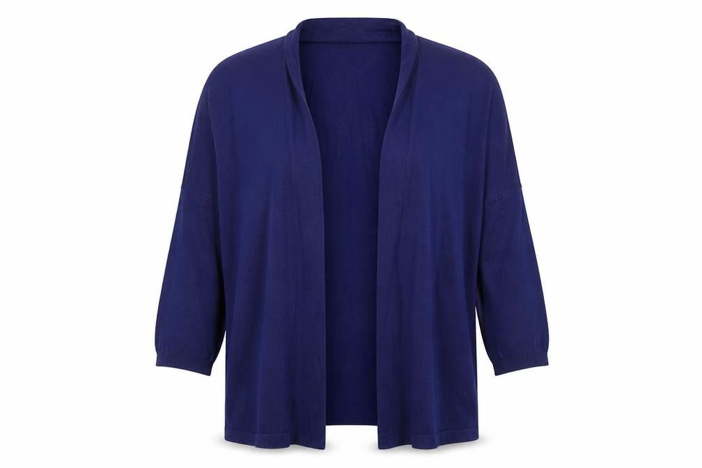Marks and Spencer Womens Blue V-Neck Viscose Cardigan Jumper Size 10