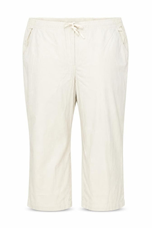 Front view of JDV women’s beige cotton trousers, size UK 18, regular zip