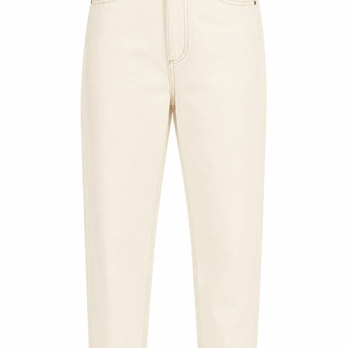 ASOS Womens Ivory Cotton Tapered Jeans Size 28 in Regular Zip