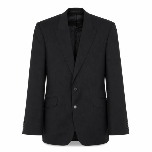 Front view of Burton men’s black polyester jacket suit jacket, size 40, regular
