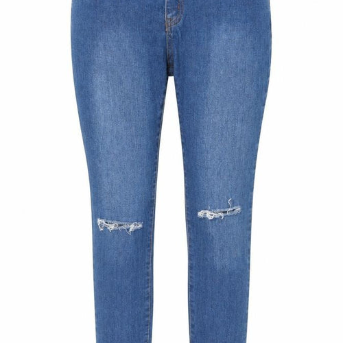 B.YOU Womens Blue Cotton Skinny Jeans Size 12 Regular Zip