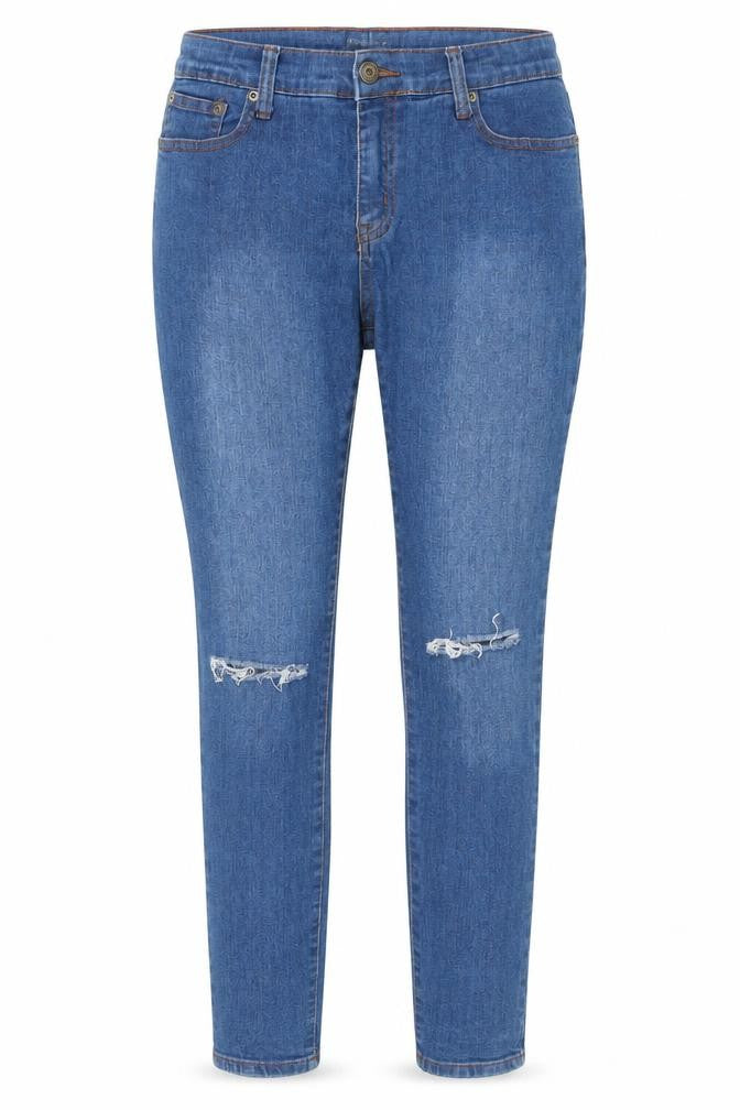 B.YOU Womens Blue Cotton Skinny Jeans Size 12 Regular Zip