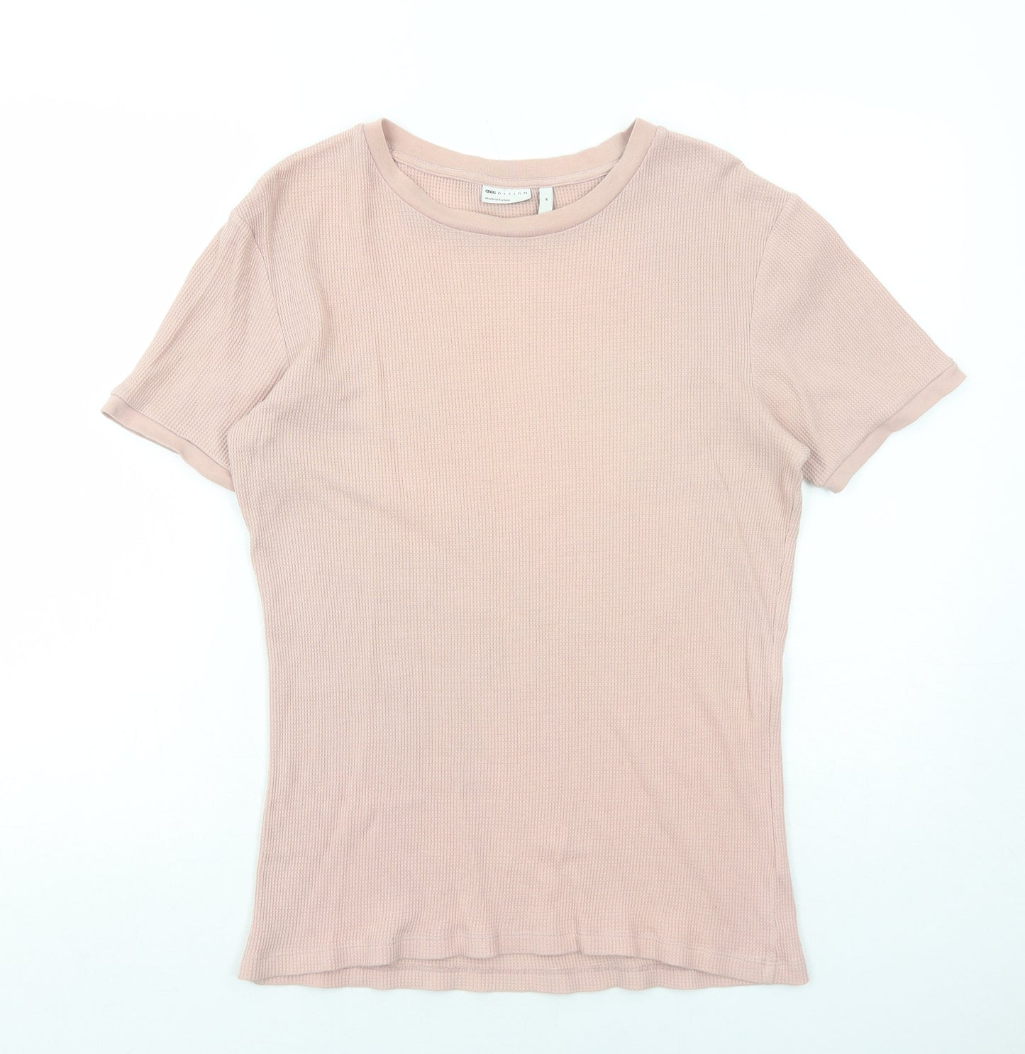 ASOS Womens Pink Cotton Basic T-Shirt Size M Crew Neck