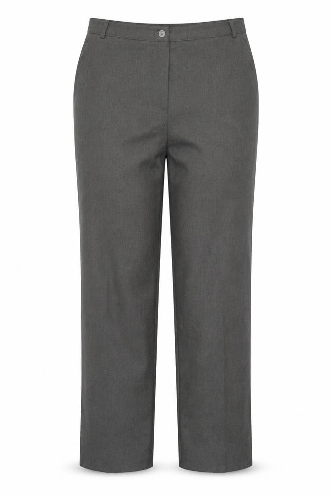 EWM Womens Grey Polyester Trousers Size 16 Regular Zip