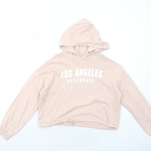H&M Girls Pink Cotton Pullover Hoodie Size 11-12 Years Pullover - Los Angeles California