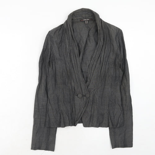 Marie Mero Womens Grey Jacket Blazer Size 12 Button