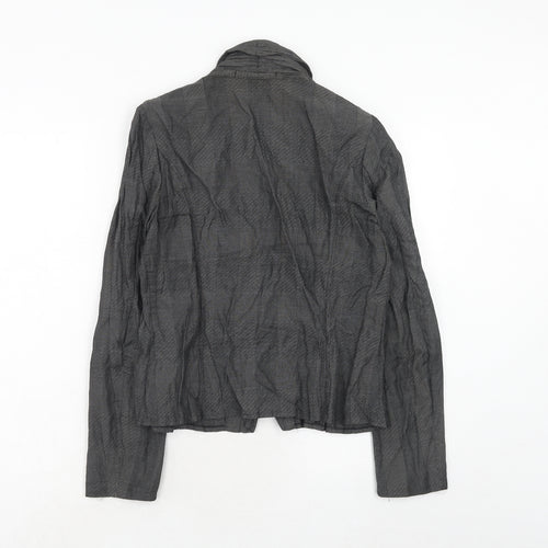 Marie Mero Womens Grey Jacket Blazer Size 12 Button