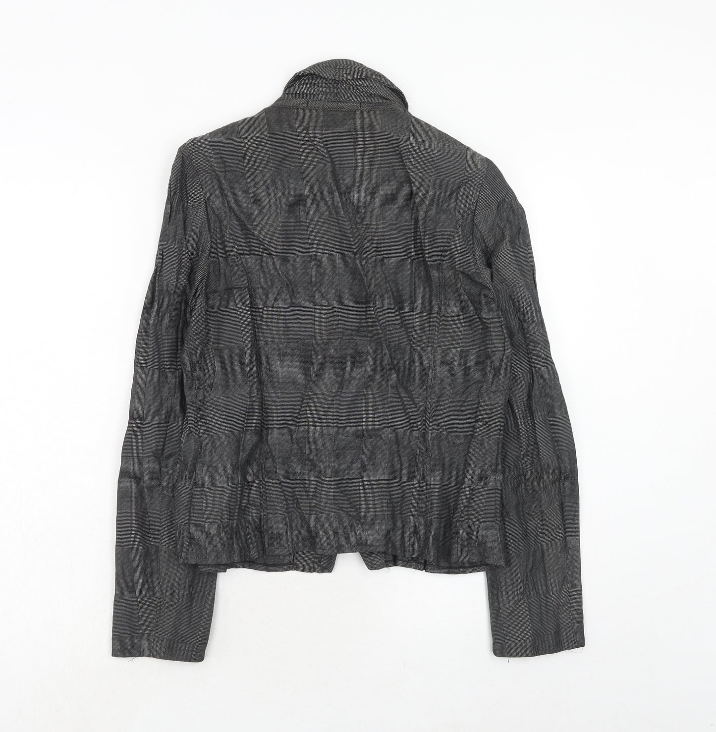 Marie Mero Womens Grey Jacket Blazer Size 12 Button