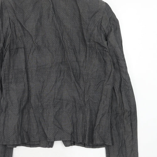 Marie Mero Womens Grey Jacket Blazer Size 12 Button