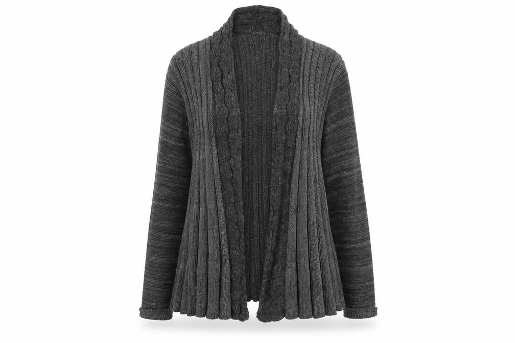 Sarah Hamilton Womens Grey V-Neck Acrylic Cardigan Jumper Size S