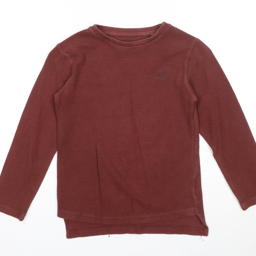 NEXT Boys Brown Cotton Pullover Sweatshirt Size 7 Years Pullover