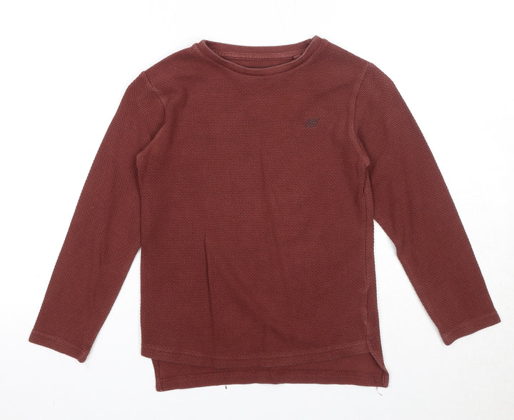 NEXT Boys Brown Cotton Pullover Sweatshirt Size 7 Years Pullover