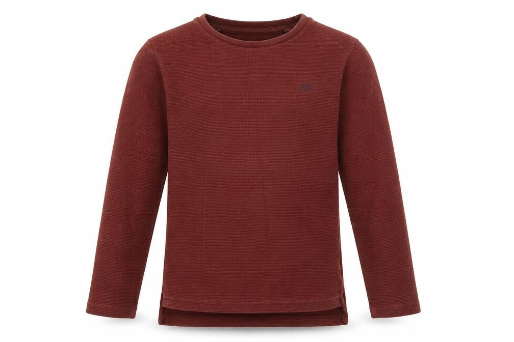 Front view of Next boys’ brown cotton pullover sweatshirt, size 7, years pullover