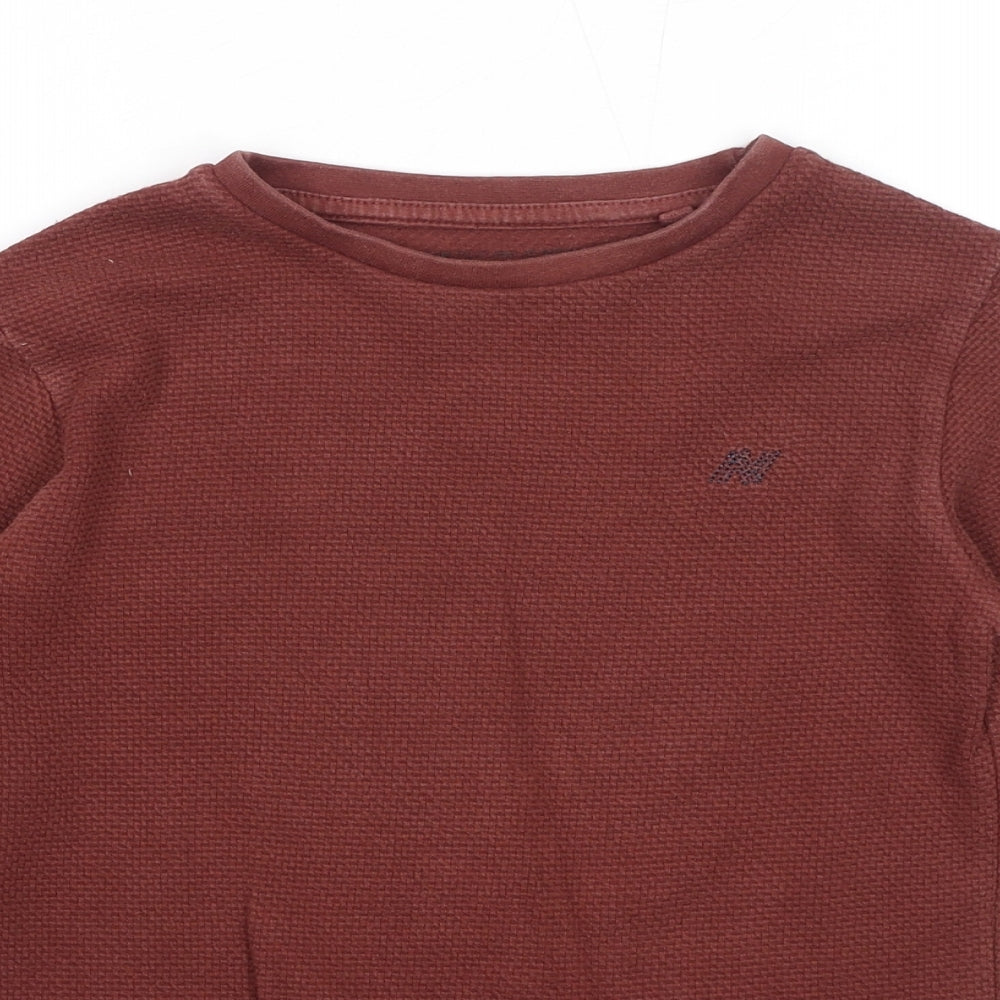 NEXT Boys Brown Cotton Pullover Sweatshirt Size 7 Years Pullover