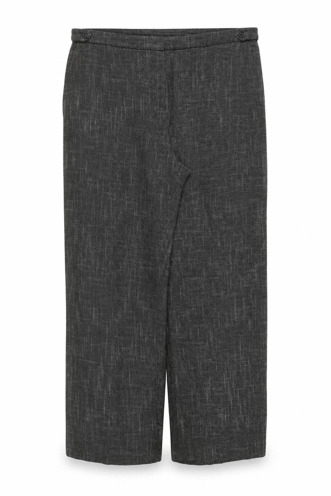 Front view of Marks & Spencer women’s grey polyester trousers, size UK 39, in regular zip
