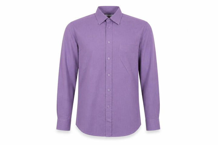 Simon Taylor Mens Purple Polyester Button-Up Size 15.5 Collared Button