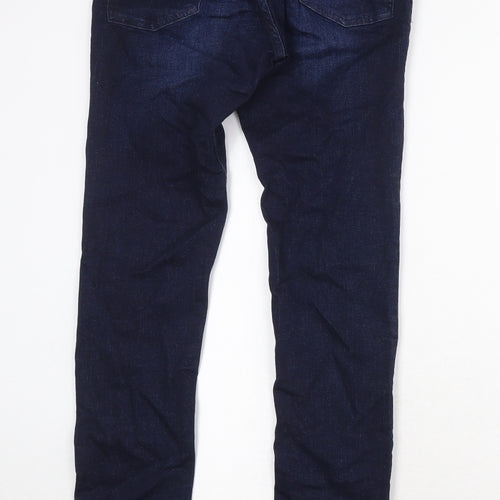Pull&Bear Mens Blue Cotton Skinny Jeans Size 32 in Regular Zip
