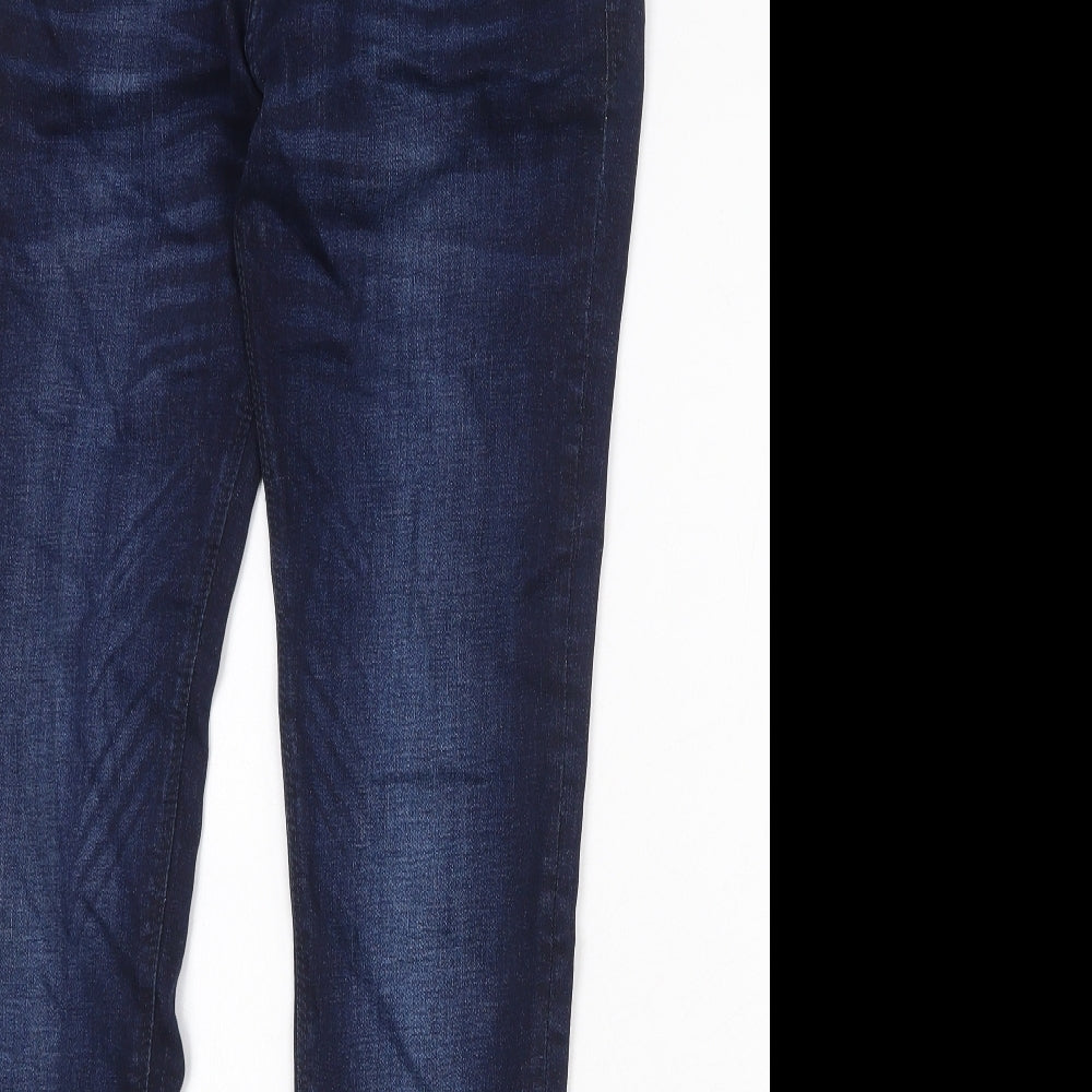 Pull&Bear Mens Blue Cotton Skinny Jeans Size 32 in Regular Zip