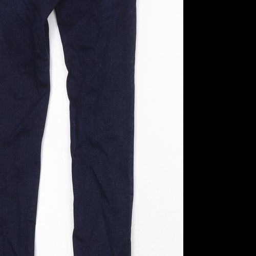 Pull&Bear Mens Blue Cotton Skinny Jeans Size 32 in Regular Zip