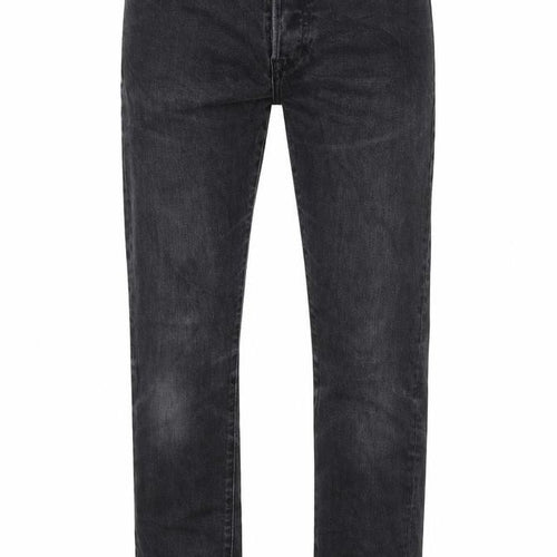 H&M Mens Black Cotton Straight Jeans Size 30 in Slim Button