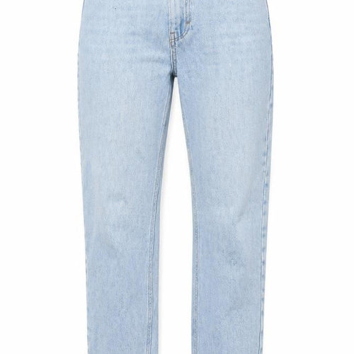 Topshop Womens Blue Cotton Straight Jeans Size 6 L30 in Regular Zip