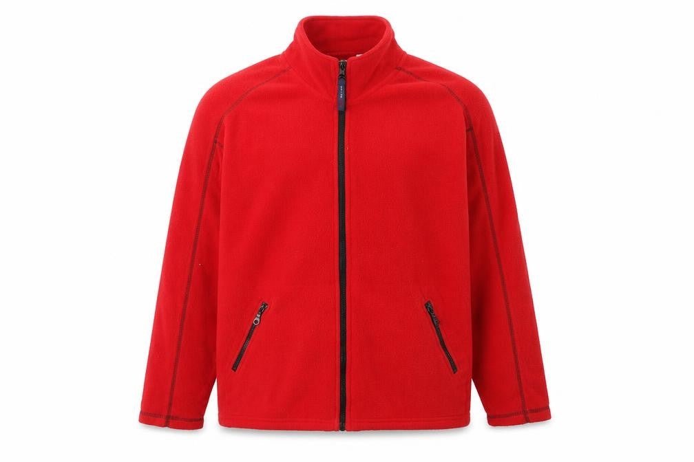 Front view of PARAMOUR women’s red jacket, size S, zip