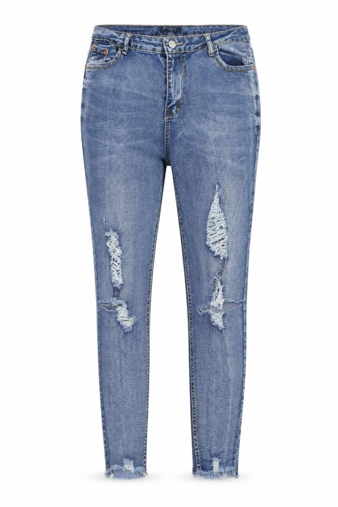Eva B Womens Blue Cotton Skinny Jeans Size 32 in Regular Zip