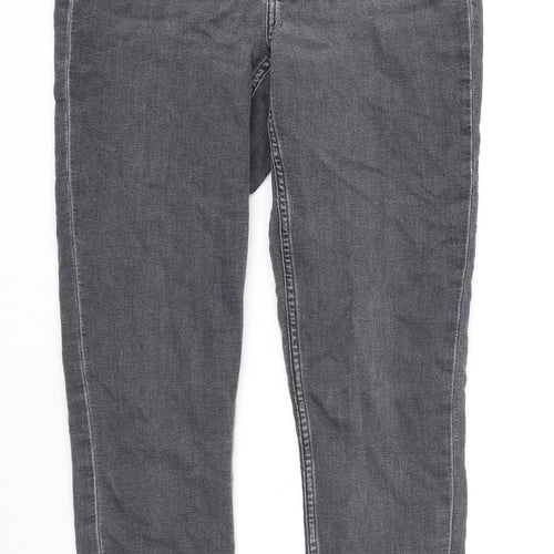 Divided by H&M Womens Grey Cotton Skinny Jeans Size 12 Regular Zip
