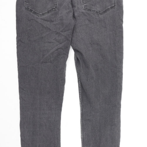 Divided by H&M Womens Grey Cotton Skinny Jeans Size 12 Regular Zip