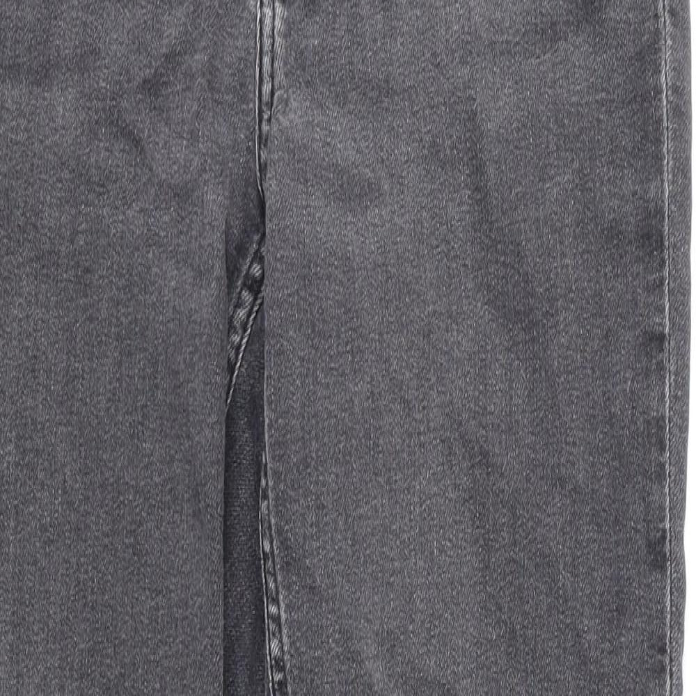 Divided by H&M Womens Grey Cotton Skinny Jeans Size 12 Regular Zip