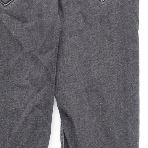 Divided by H&M Womens Grey Cotton Skinny Jeans Size 12 Regular Zip