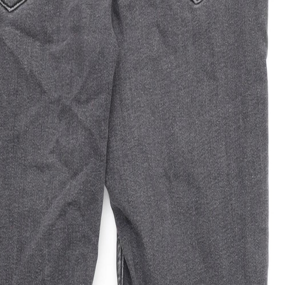 Divided by H&M Womens Grey Cotton Skinny Jeans Size 12 Regular Zip