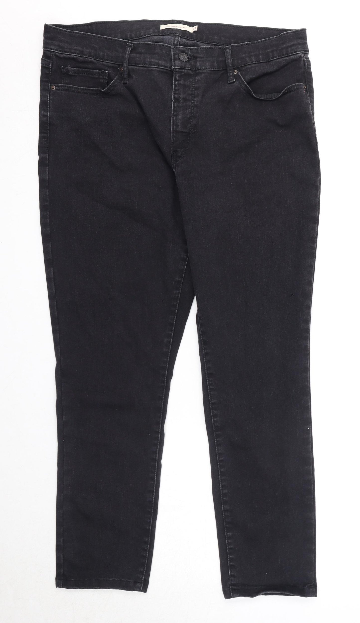 Levi's Mens Black Cotton Skinny Jeans Size 34 in L32 in Regular Zip