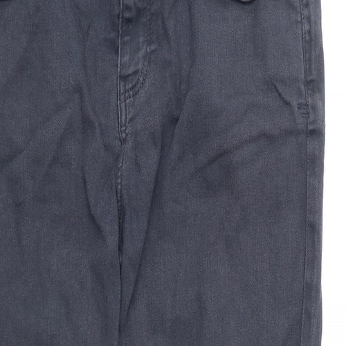 Fat Face Womens Blue Cotton Straight Jeans Size 14 Regular Zip