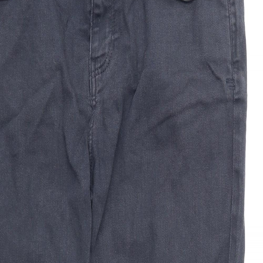 Fat Face Womens Blue Cotton Straight Jeans Size 14 Regular Zip