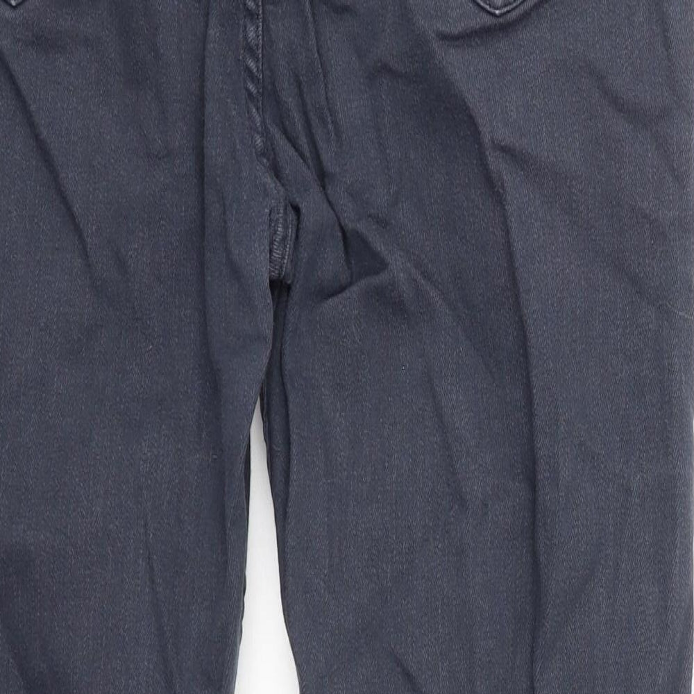 Fat Face Womens Blue Cotton Straight Jeans Size 14 Regular Zip