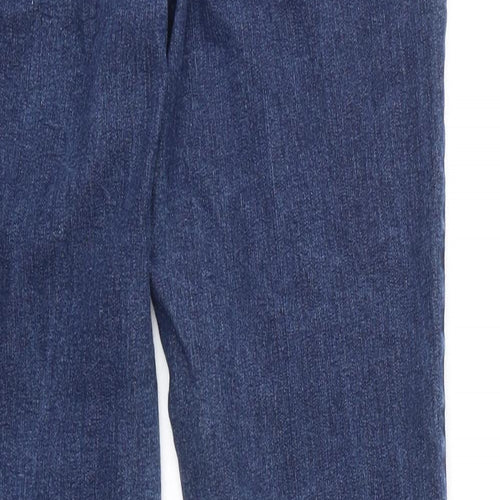 Dorothy Perkins Womens Blue Cotton Flared Jeans Size 10 Regular Zip
