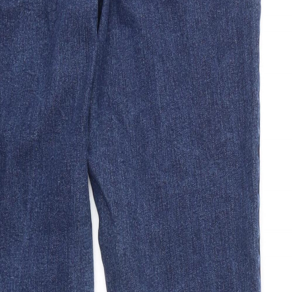 Dorothy Perkins Womens Blue Cotton Flared Jeans Size 10 Regular Zip