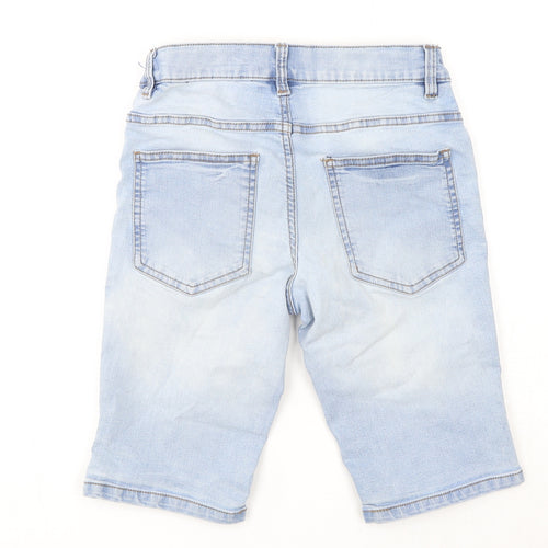 NEXT Boys Blue Cotton Bermuda Shorts Size 12 Years Regular Zip