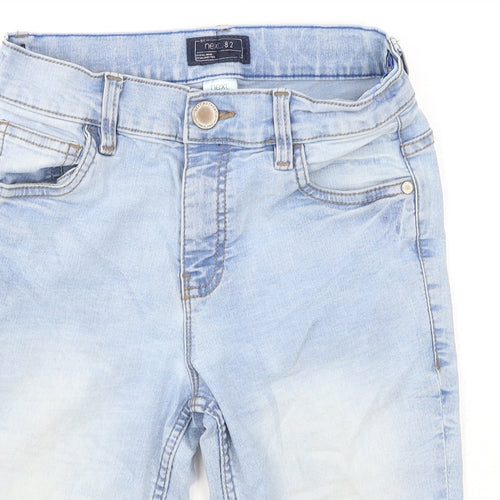 NEXT Boys Blue Cotton Bermuda Shorts Size 12 Years Regular Zip