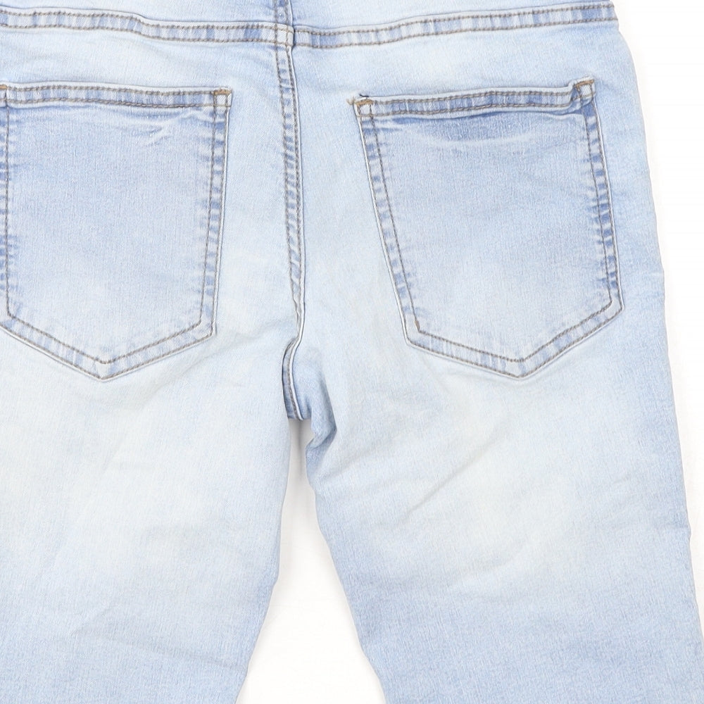 NEXT Boys Blue Cotton Bermuda Shorts Size 12 Years Regular Zip