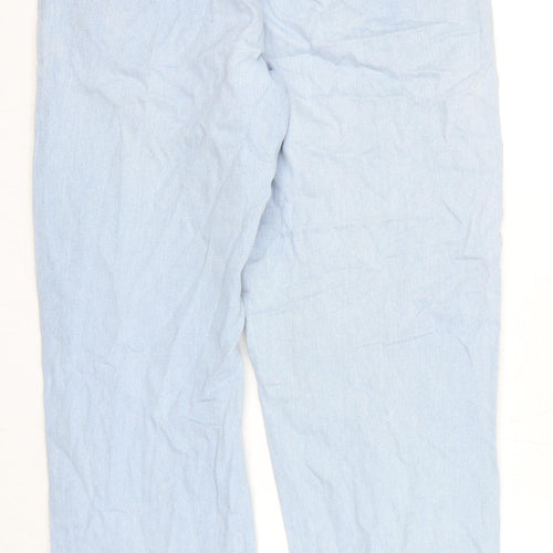 Being Casual Womens Blue Cotton Mom Jeans Size 14 Regular Drawstring