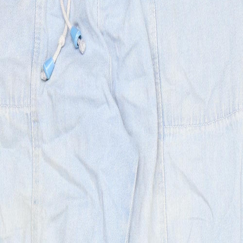 Being Casual Womens Blue Cotton Mom Jeans Size 14 Regular Drawstring