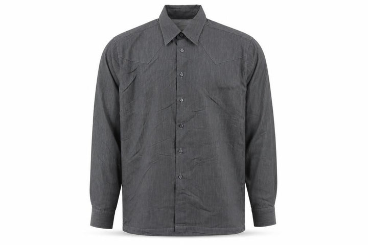 Ciro Citterio Mens Grey Cotton Button-Up Size XL Collared Button
