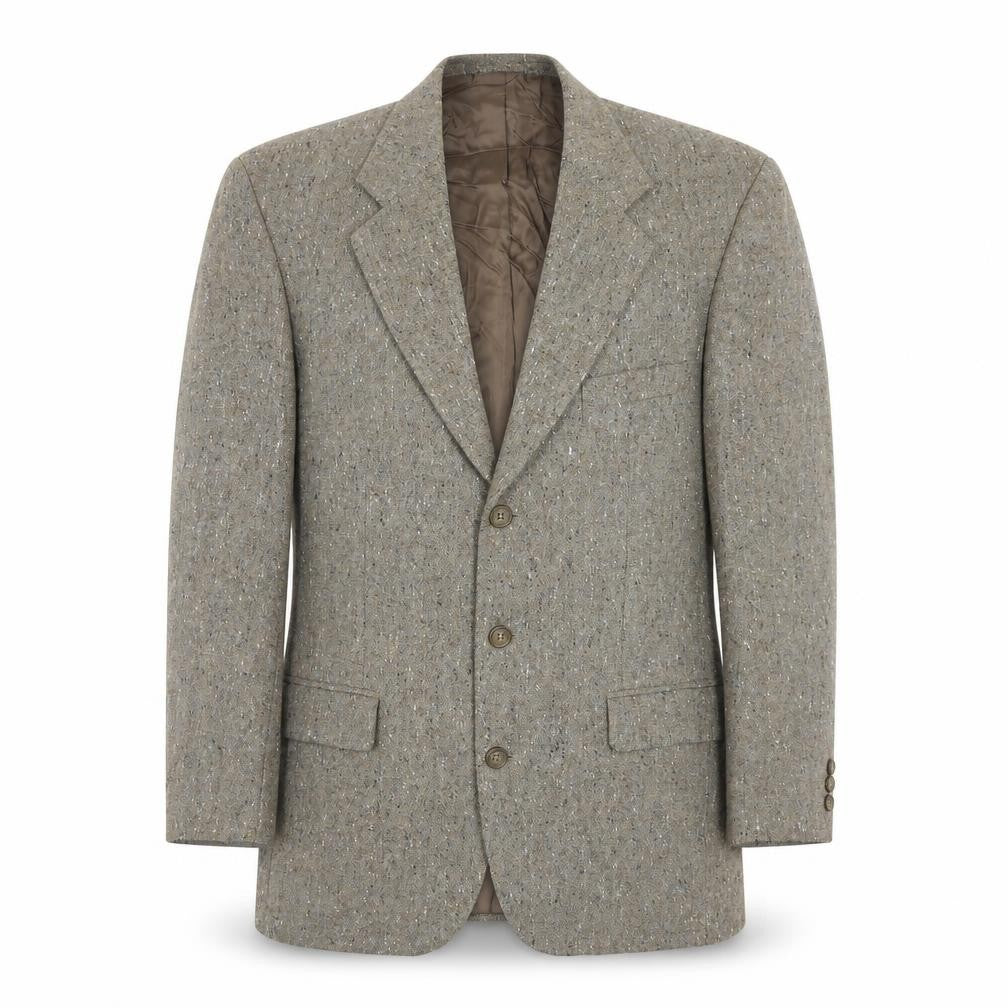 Front view of Marks & Spencer men’s brown wool jacket blazer, size 40, regular