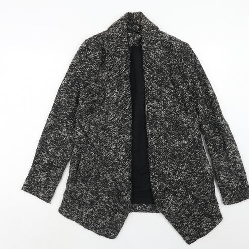 New Look Womens Grey Geometric Jacket Coatigan Size 8 - Zig Zag Look