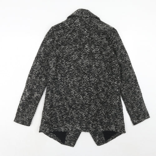 New Look Womens Grey Geometric Jacket Coatigan Size 8 - Zig Zag Look