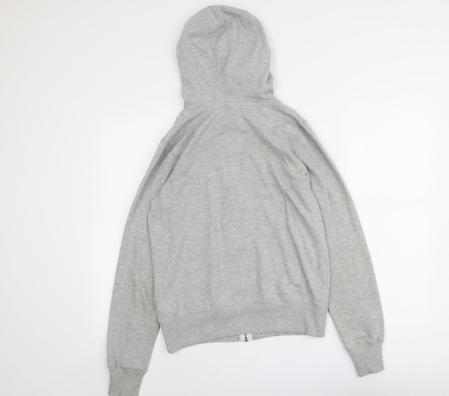 New Look Womens Grey Polyester Full Zip Hoodie Size 12 Zip
