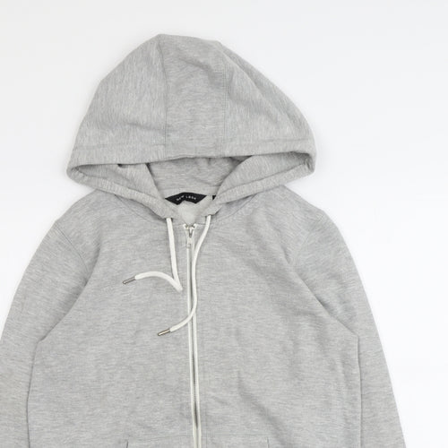 New Look Womens Grey Polyester Full Zip Hoodie Size 12 Zip