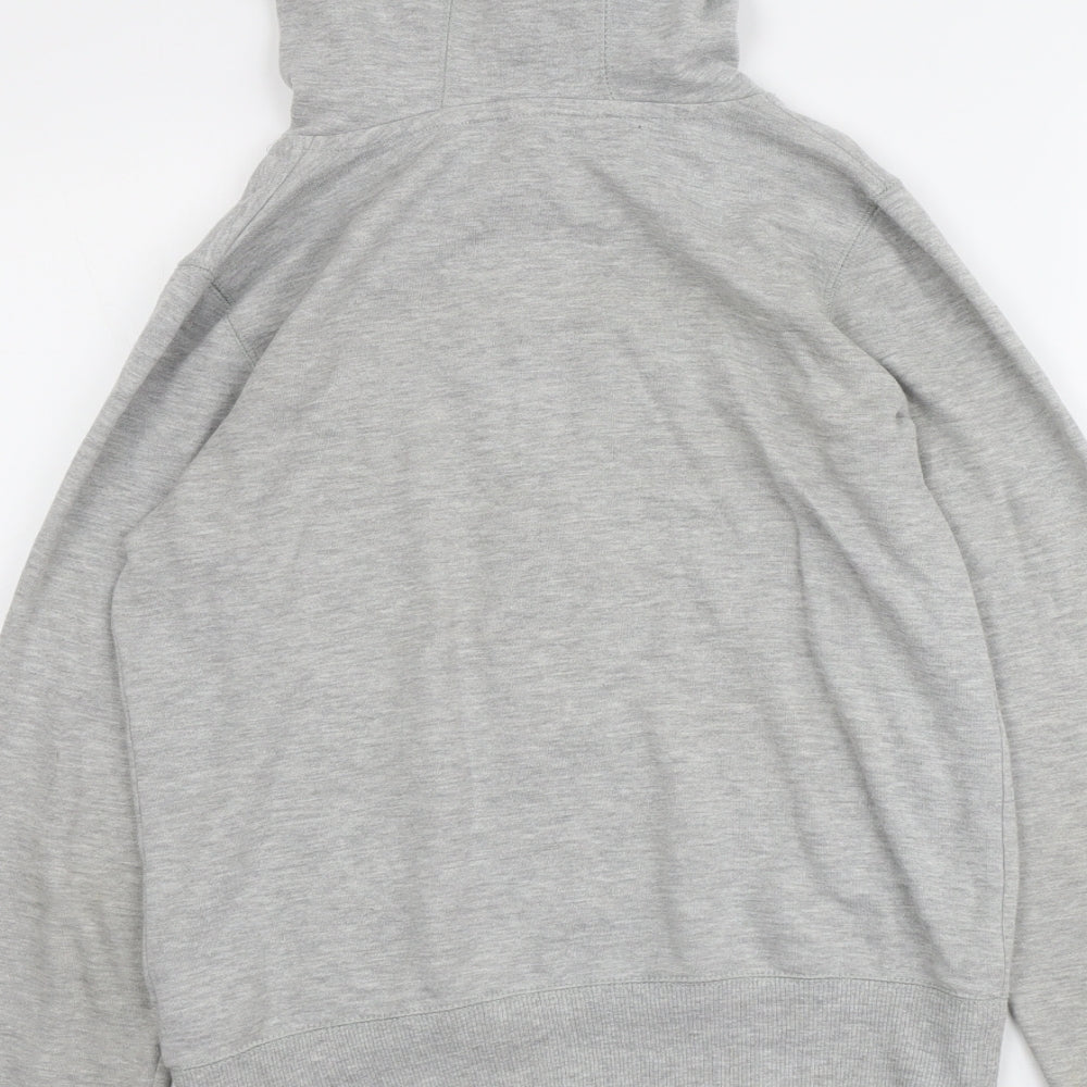 New Look Womens Grey Polyester Full Zip Hoodie Size 12 Zip